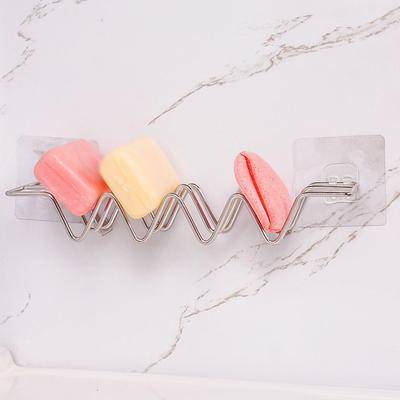 Stainless Steel Ins Style Soap Rack Shelf Kitchen Dish Household Draining Countertop Basin Soap Holder Bathroom Accessories