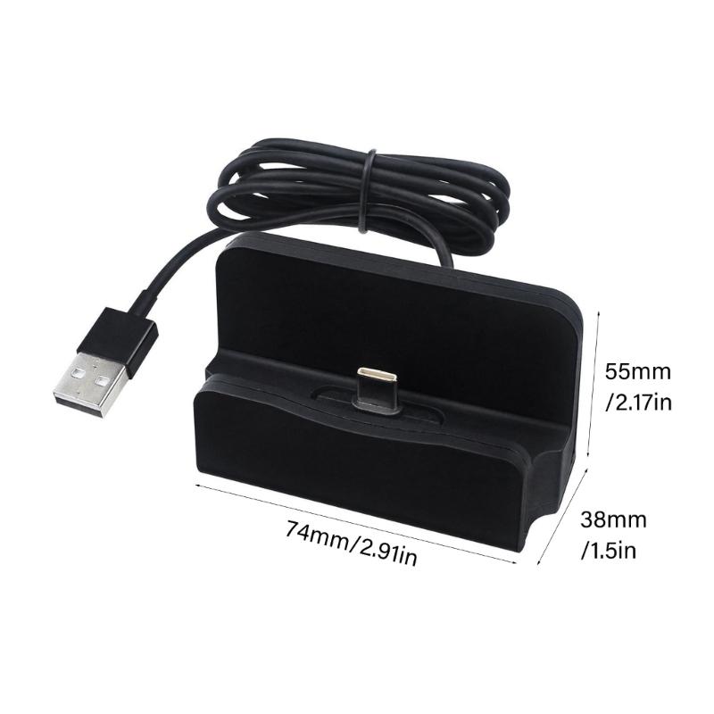 Type C Charging Dock 18W Fast Charging Double Color Black/White Compact Portable Wide Compatibility Safety Protections