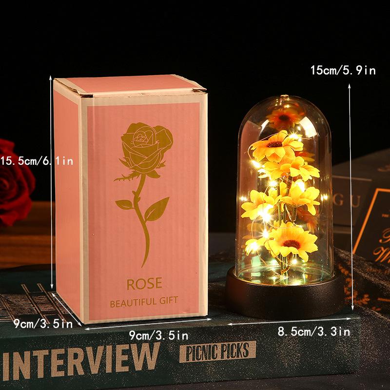 Подарок на выпускной маленький пластиковый набор подсолнухов День матери отправить жене отправить маме День святого Валентина вечный цветок подарок на день рождения