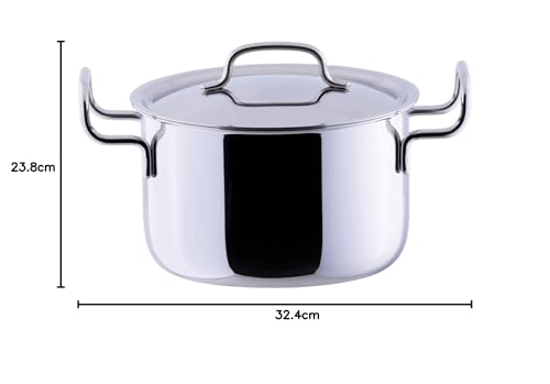 Miyazaki Seisakusho Geo Pot-au-feu Pot 22cm Made in Japan IH Compatible All Heat Source Compatible 7-Layer Construction 15-Year Warranty GEO-22PF