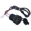 Dual USB Charger Socket Plug Outlet with Cable LED Indicator for Car Boat Motorcycle RV Phone Charging Adapter
