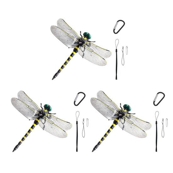 1/2/3/4/5 Sets Fake Dragonfly Decoration Portable Outdoor Camping Gnats Fly Repellent Simulated 3D Dragonfly Model Ornament Kids Educational Toy