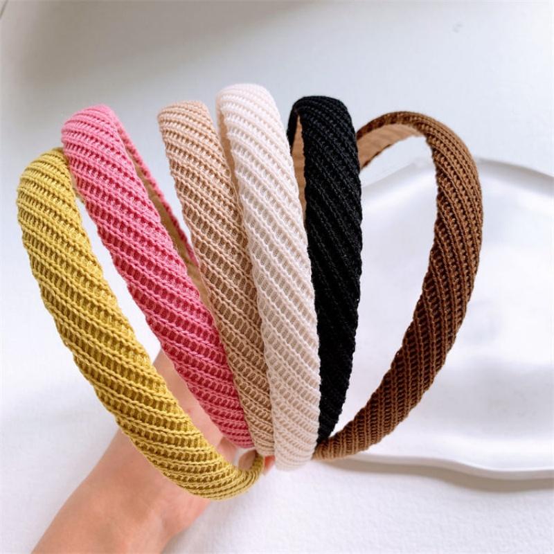 1 autumn and winter knitted wool headband net red new face wash headband small simple white hair card headwear female