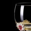 Elegant Glass Coffee Mugs Vintage Flower Tea Cup Set Lead-free Tea Cup Plate Set  Birthday