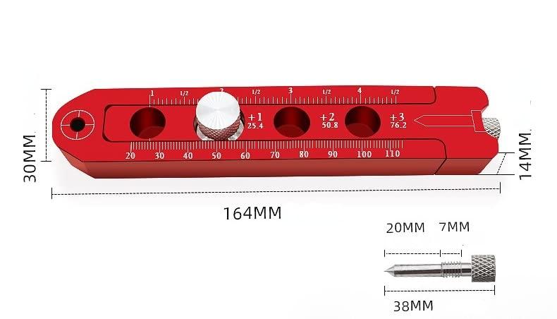 CarAngels Woodworking Compass, Arc Marking Gauge, Aluminum, Carpentry Measuring and Marking Tool