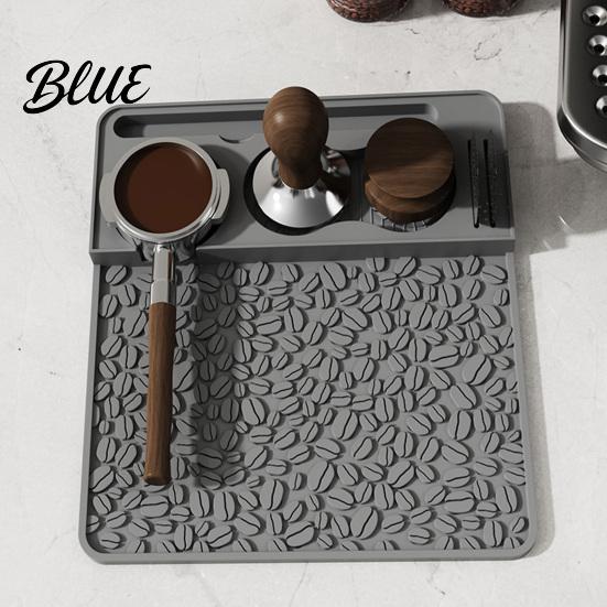 Barista Coffee Pressing Station Silicone Espresso Tamping Mat, Non-Slip Tamper Heat Base Resistant Pad for Home Accessories Easy Clean Mat