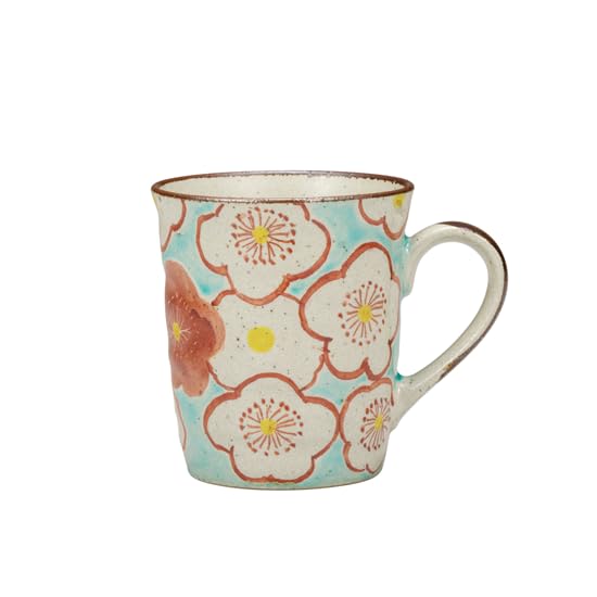 Kutani Ware Iwataya "Kutani Ware" Mug with Plum Blossom Design K8-850