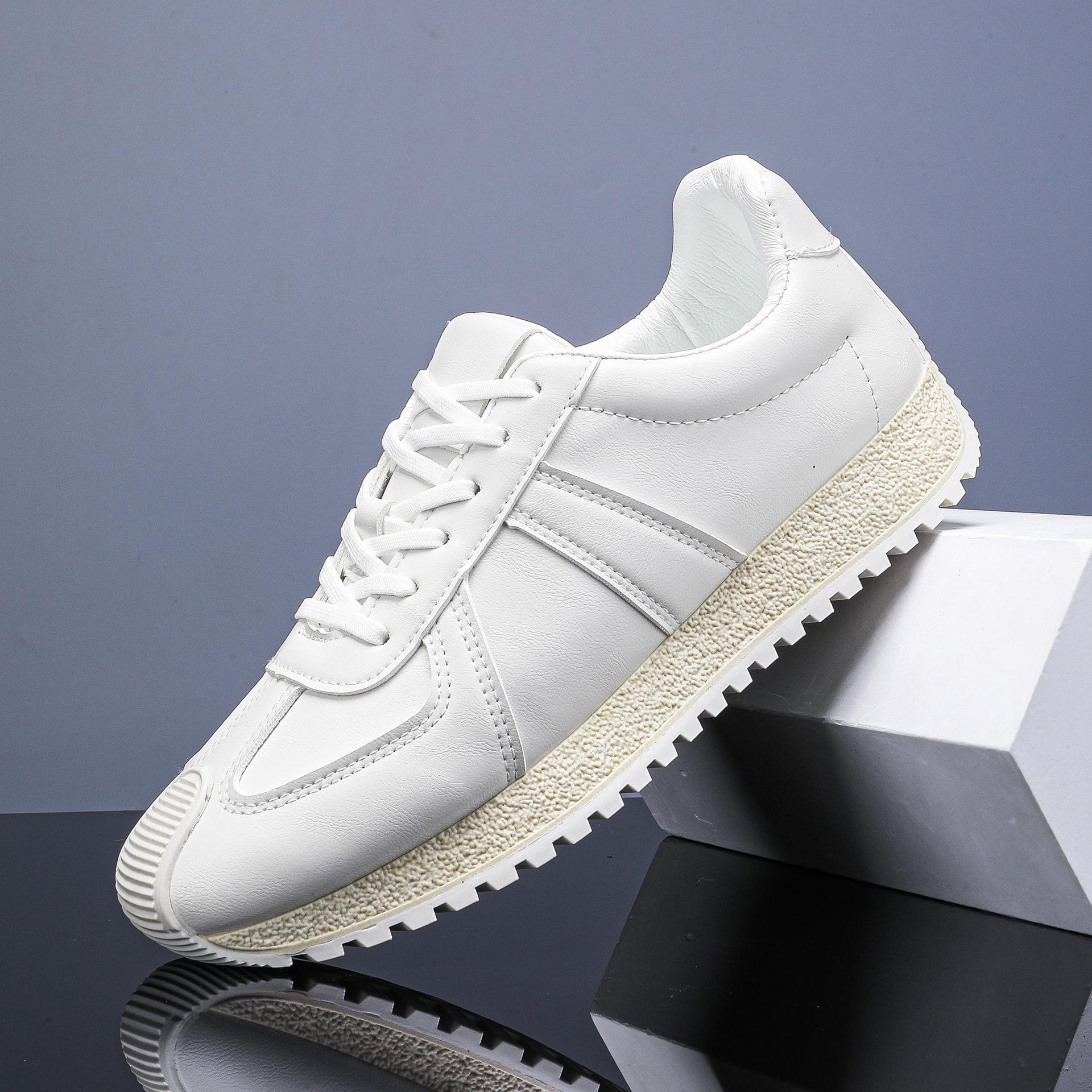 

Трендовая кожаная обувь удобная 2025 новая весенне-осенняя мужская обувь модная повседневная спортивная обувь мужская универсальная обувь Форреста Гампа мужская 44 белый