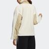 Adidas Originals Sherpa Color Block Stand Collar Fleece Sports Jacket Women Jacket Off-White HC6603