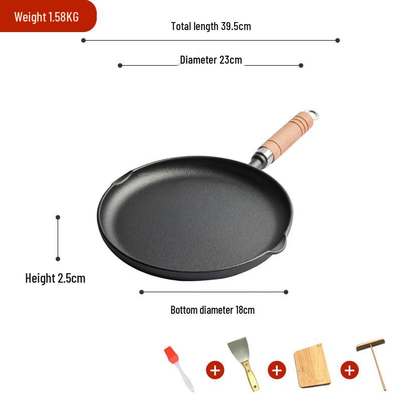 ZISIZ Cast Iron Flat Griddle Pan