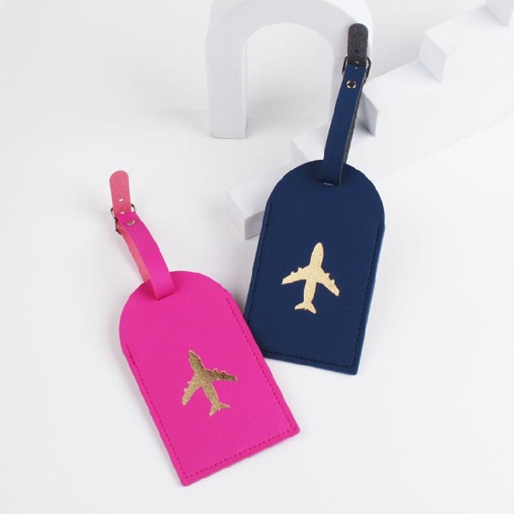 Hot Stamping Plane Luggage Tags Suitcase Tag for Wedding Couples Bridal Gift