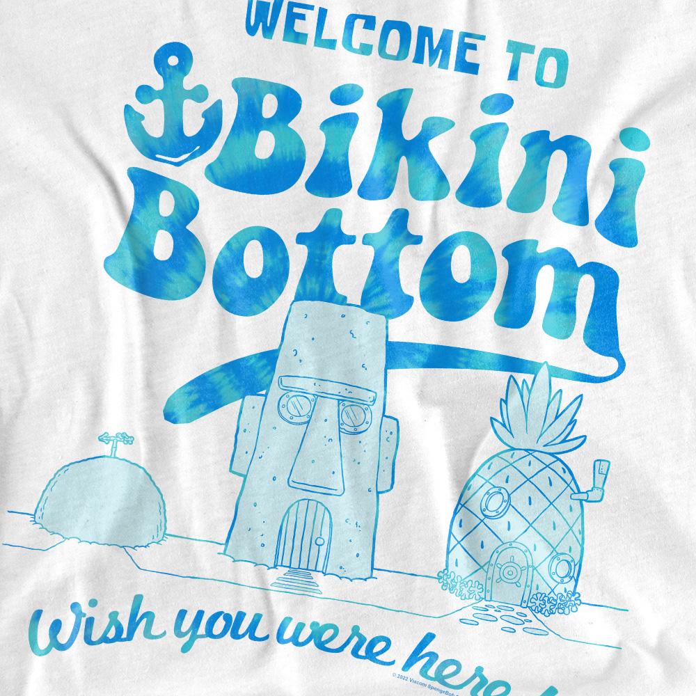 SpongeBob SquarePants Unisex Adult Bikini Bottom Welcome T-Shirt