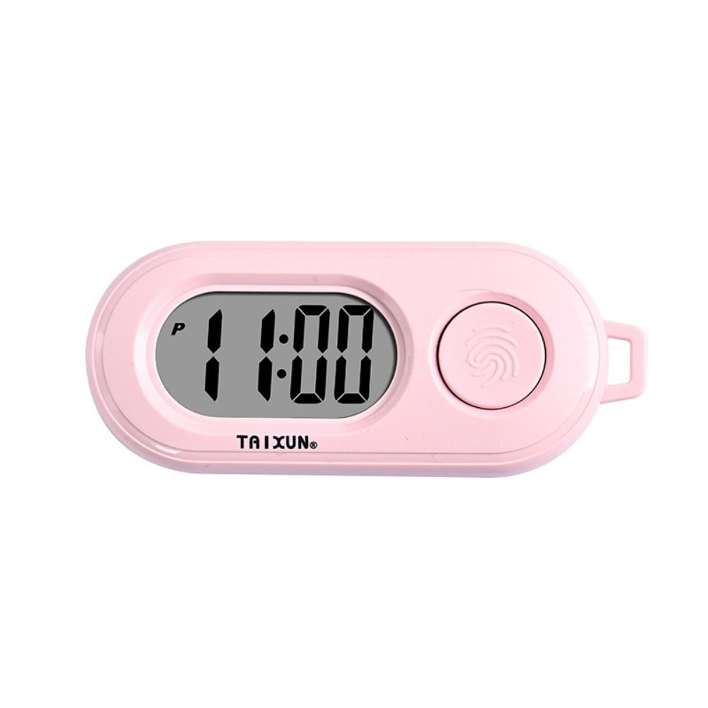Key Display Digital Electronic Clock Keychain Oval Watch Mini LED Digital Clock  Backpack