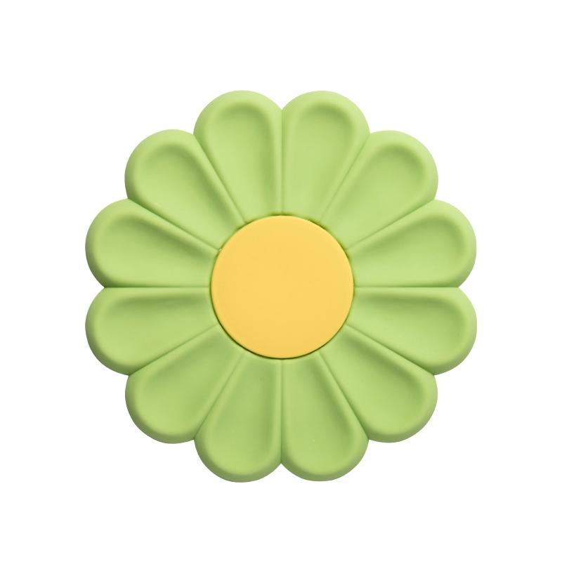 

Теплоизоляционный коврик с цветком ромашки, простой и привлекательный милый японский силиконовый коврик для столовых приборов, поднос для посуды, коврик для горшка с защитой от ожогов