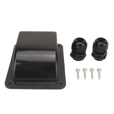 Solcelle dobbel kabelgjennomføringsboks, vanntett hus for bobil tak, båt, yacht, camping, reise, panel 6mm²‑12mm²