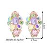 Moderne Glänzende Strass Glas Blume Decor Stud Ohrringe Für Frauen Trend Luxus Fee Hochzeit Partei Schmuck Ohr Zubehör Geschenk