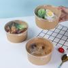 Disposable Kraft Paper Takeaway Bowls with Lids