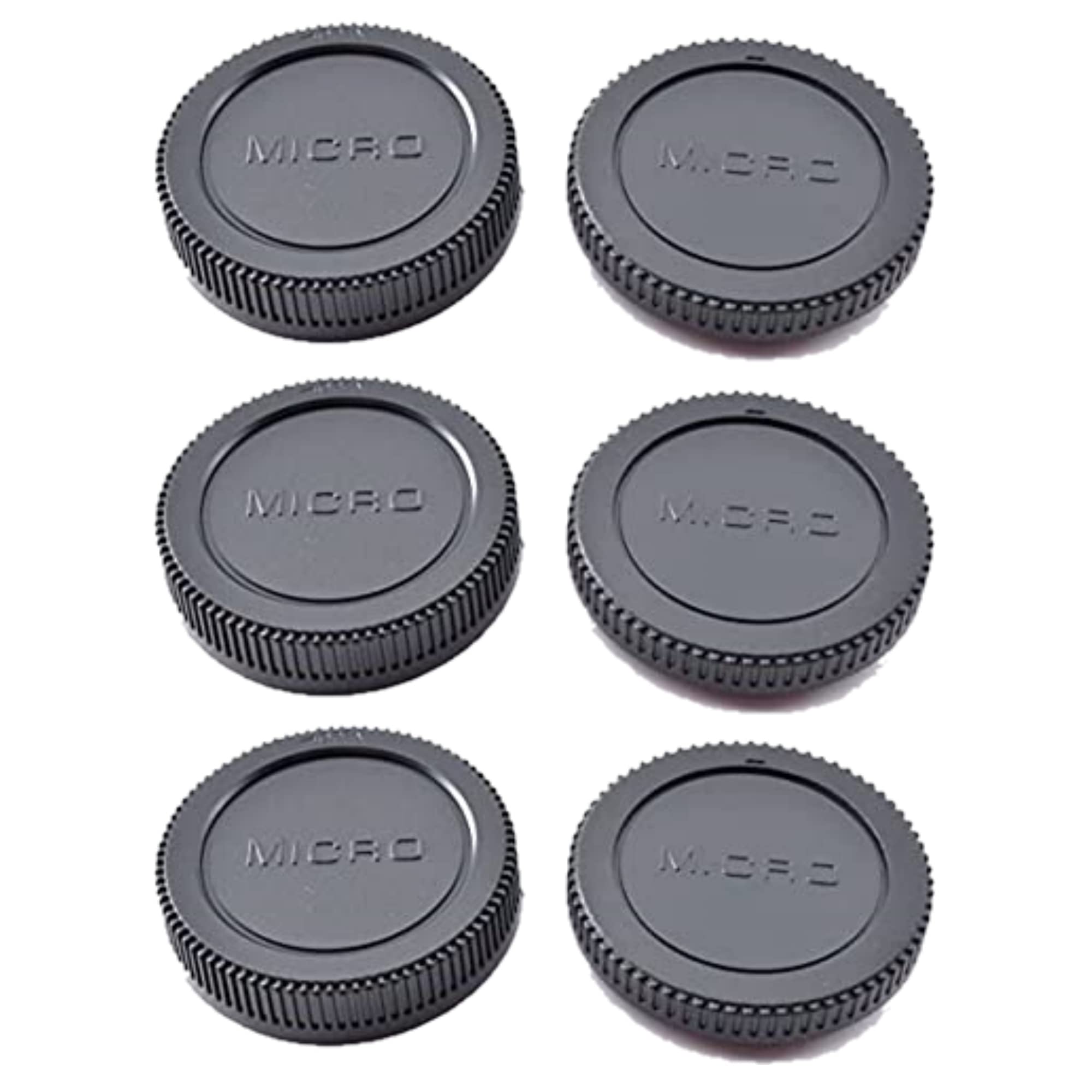 

ATAK Micro Four Thirds Compatible Caps 3 Rear Lens Caps 3 Body Caps 6 (Panasonic, Olympus) / & (Total Caps)