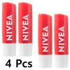 Nivea Lip Care Balm 4.8g, Strawberry Shine, 4 Count