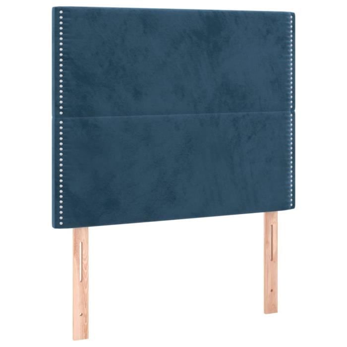 VidaXL Têtes de lit 2 pcs Bleu foncé 90x5x78-88 cm Velours3116232