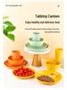 Cross-border Plastic Tableware Set: Plates, Bowls, Cups, Vomit Bowls, 24-Piece for Home Use.