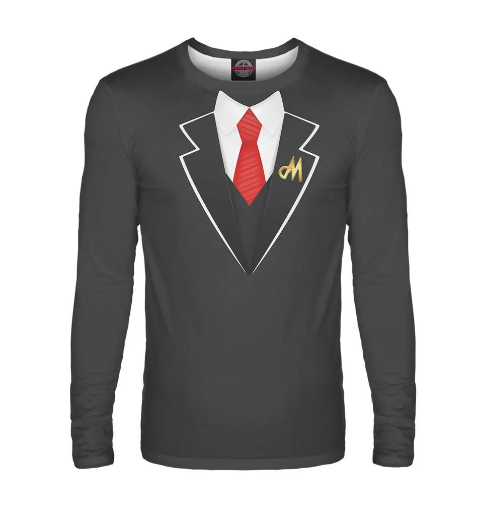 Men's Street Hip-hop Cosplay Funny And Personalized Round Neck Long Sleeved Fashion Casual Top