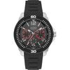 Tread Black Stainless Steel Silicone Men's Quartz Watch W0967G1