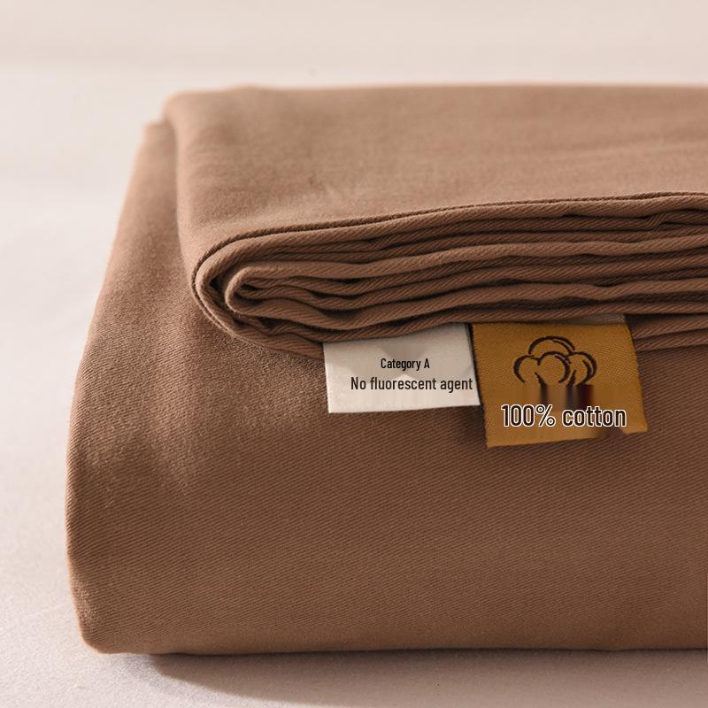 Class A 100% Xinjiang Cotton Brushed Pure Cotton Bed Sheet for Double XL Beds, All-Season, Household.