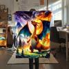 Sky Flare Dragon  Print Flannel Blanket, High quality Comfortable for All Seasons, Home Decor, Warmth and Comfort