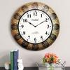 Brass Analog Clock English Number Wall Clock for Living Room Home Gold)