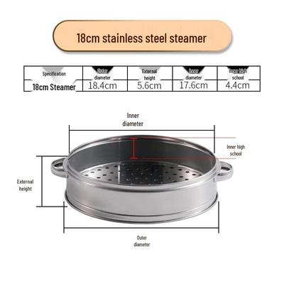 ZISIZ Stainless Steel Dim Sum Steamer Basket Set