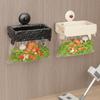 Hanging Suction Cup Trash Bag Holder Foldable Rubbish Storage Holder  Cabinet