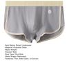 Men Boxer Underwear Mid-rise Tight Cut High Elasticity Shorts Briefs Patchwork Color Ribbed U-Convex Panties
