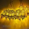Creative Middle Eastern Star & Moon LED String Lights - Iron Art Festive Décor