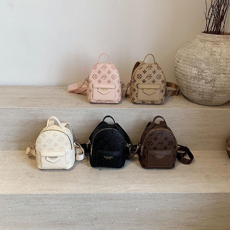 Backpack Pattern Printed Kids Shoulder Bag  Handheld Mini Dual Use Kids Bags