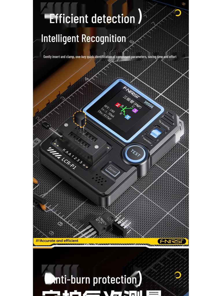 FNIRSI LCR-P1 Capacitance, Resistance, and MOSFET Tester & Triode Component Detector