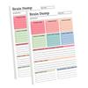 2Pcs Tear Away Design Brain Dump Notebook A5 Size To-Do Planner Daily Planning Manual  Work Tasks