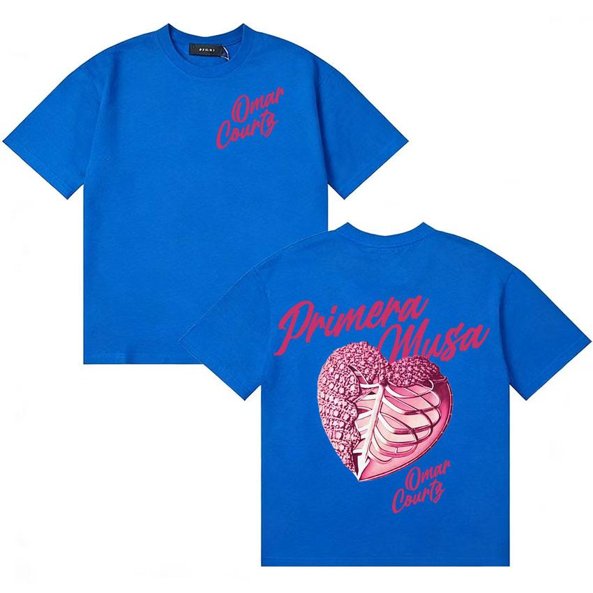 Rapper Omar Courtz Erste Muse Herz Grafiken Oberteile Unisex Damen Ästhetisches Gemütliches T-Shirt Übergroß Jugendliche Kurzarm-T-Shirt