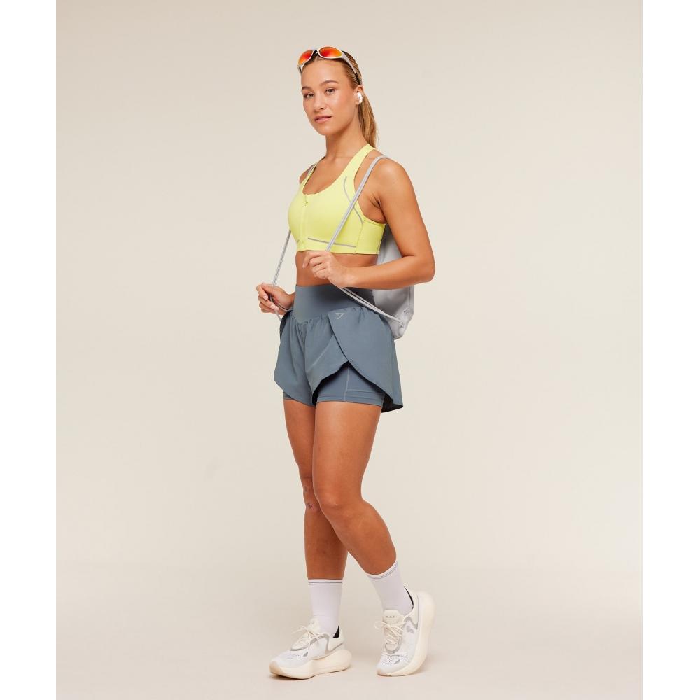 Gymshark Running Sports Bra Sorbet Yellow B9a7r Ybtx