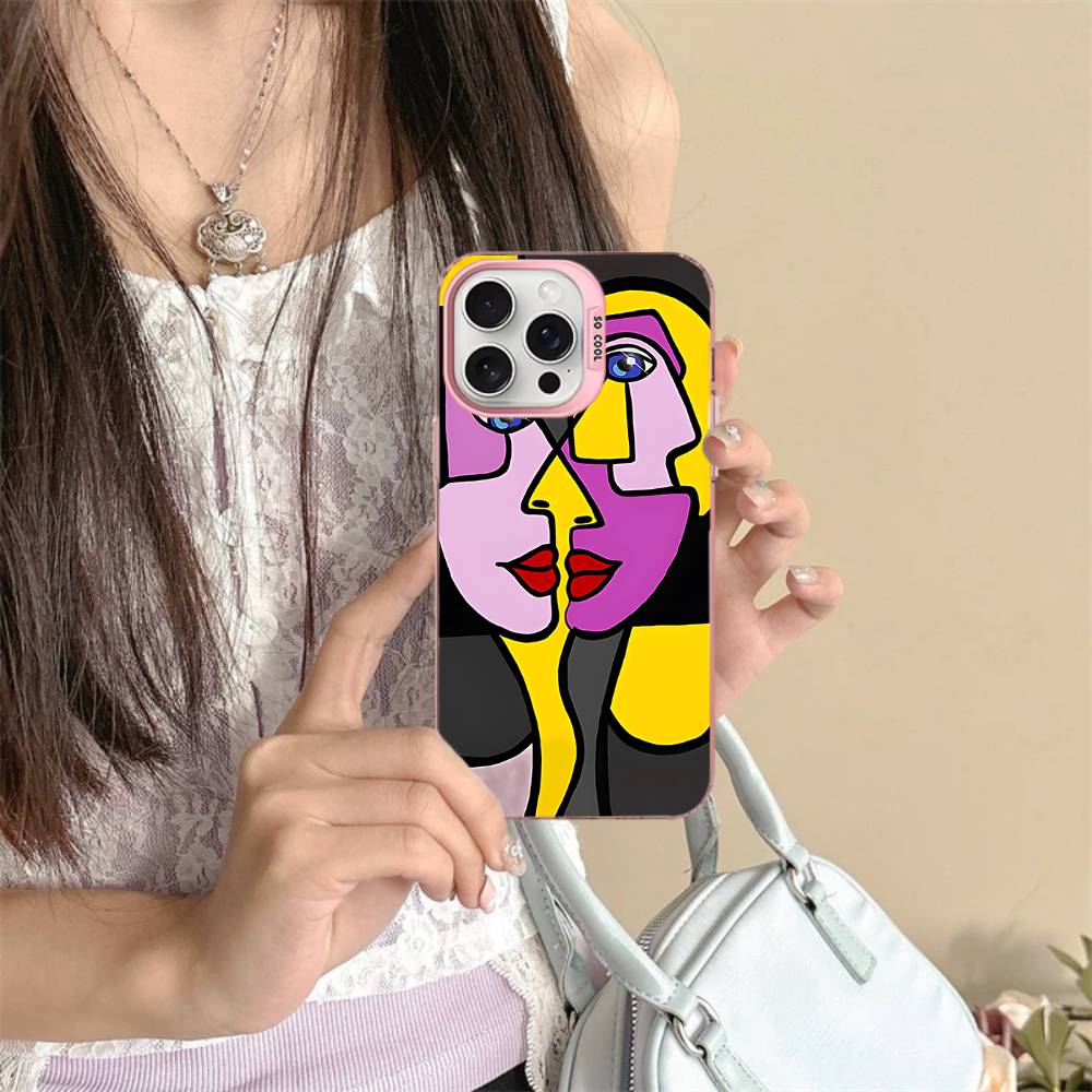 Picasso Abstract Art Phone Case For IPhone 16 15 14 13 12 11 Pro Max 17 Plus Colorful Cover