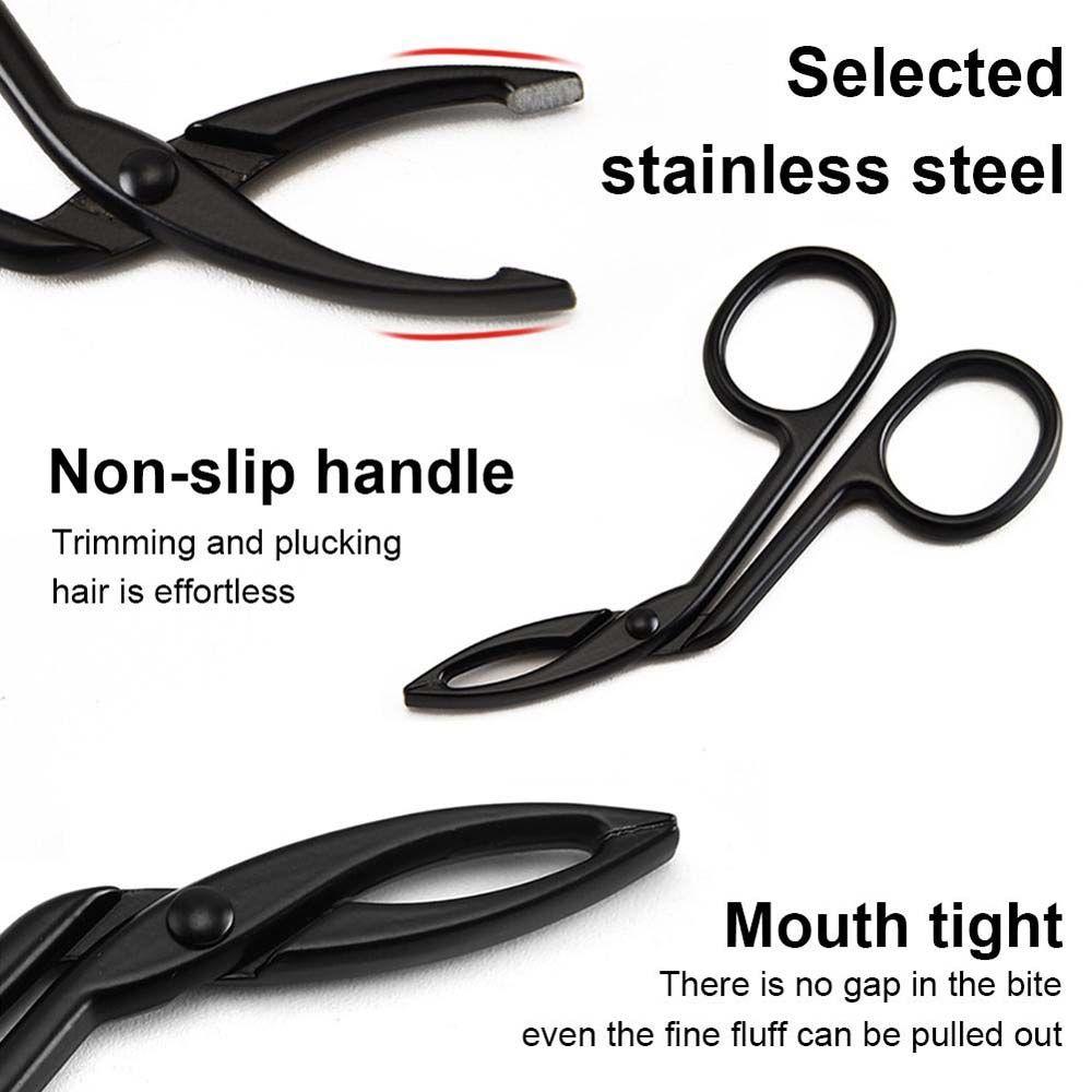 Accessories Straight Pointed Beauty Tools Elbow Hairs Puller Tweezers Clip Scissors Eyebrow Pliers