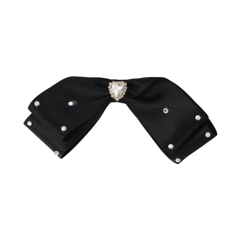 Retro Luxury Bow Love Flash Rhinestone Hairpins Fashion HairClips for Women Girls Sweet Temperament Barrettes Party Accessories