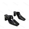 Fashion Women Sandals Fashion Square Toe Shallow High Heel Ladies Mules Casual Shoes Large Size Summer Stiletto Party Dress Sandalias