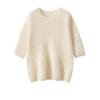 Women's 100% Pure Cashmere Short Sleeve Round Neck Sweater - Autumn/Winter Knit Pullover Base Layer
