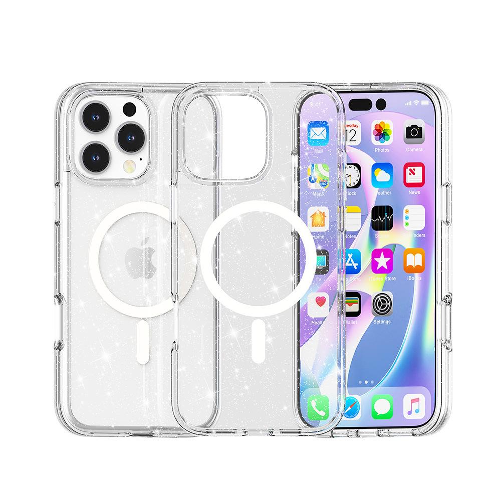 Suitable for IPHONE16PROMAX Phone Cases, N52 Strong Magnetic Attraction, Anti-drop for IPhone 15