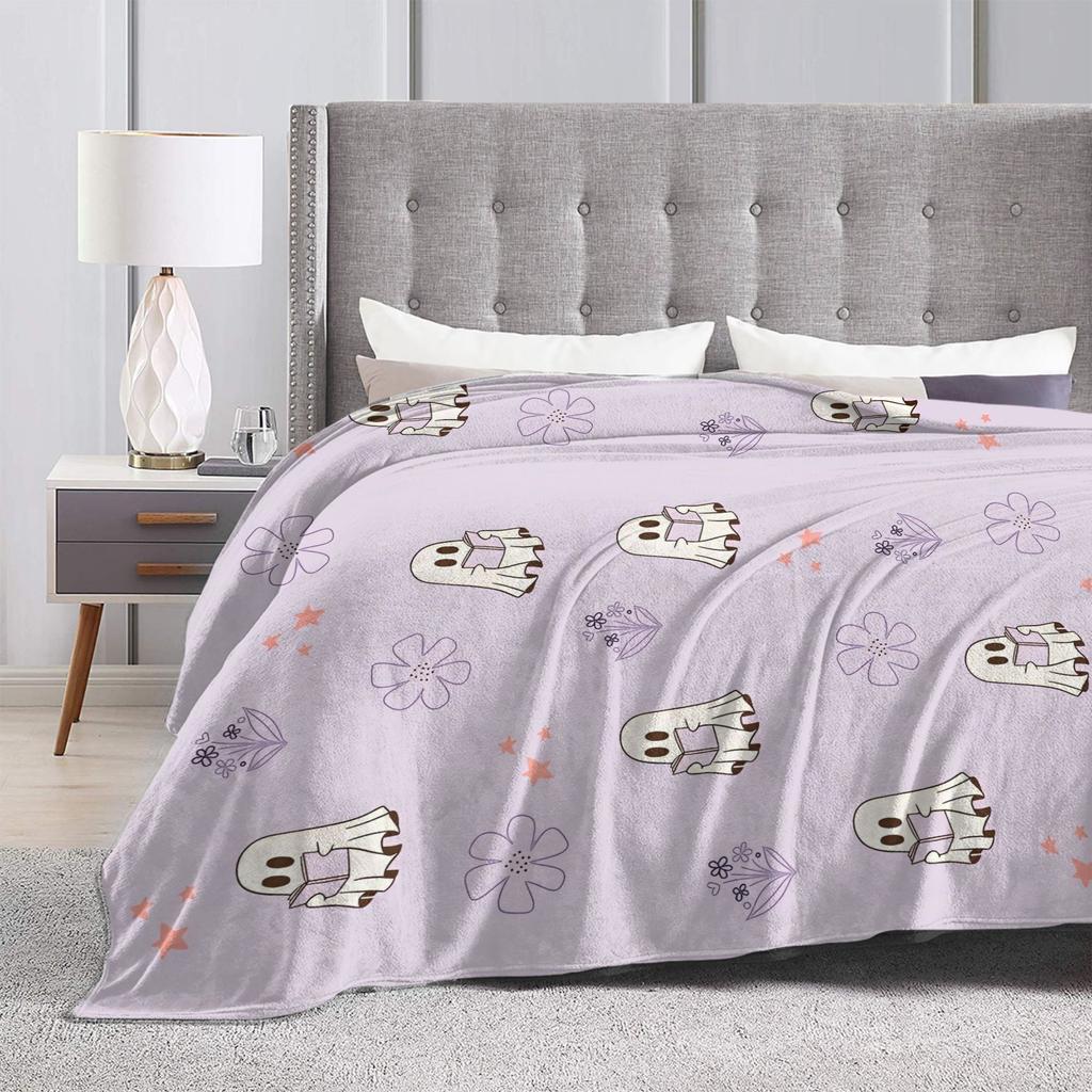 Ghost Reading Blanket Quality Warm Soft 2025 New Halloween Throw Blanket Winter Kids Couch Bed Print Bedspread