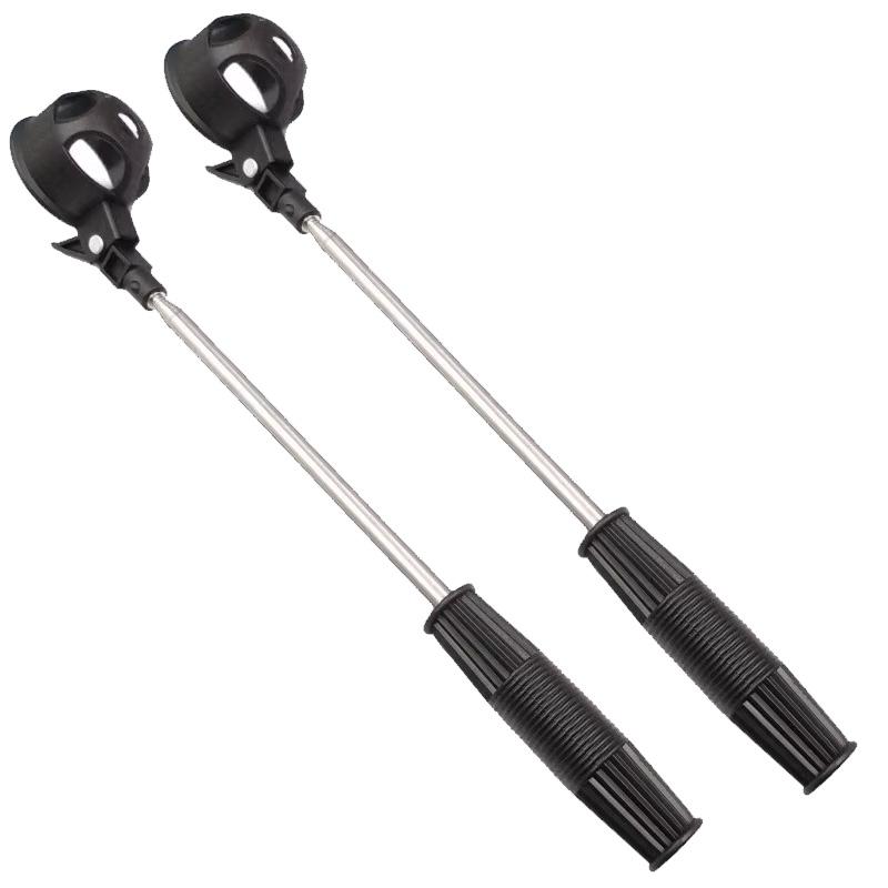 For Golf Water Pond Use Professional Auto Lock Ball Retriever Telescopic Stainless Shaft With Non Slip Rubber Handle