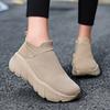 Spring and Autumn Fly-woven Socks Shoes Thick-soled Large-size Sports Shoes Shock-absorbing Running Shoes