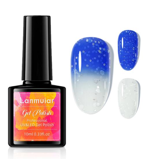 10 ml Schnelltrocknend Sichere Inhaltsstoffe Mehrere Farben Nagellack Temperaturverlaufsänderung Gel-Nagellack Nagelzubehör