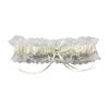 Elegant Rose Flower Garter with Bowknot Adjustable Lace Leg Band for Women Holiday Wedding Dress Outfits
